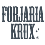 Logotipo da Forjaria Krux, por Gabriella Turbiani